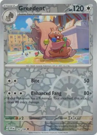 Scarlet & Violet Greedent #152/198 reverse holo